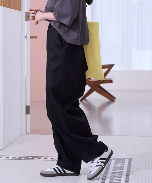 THE CRAFT CREW PRODUCTS（ザクラフトクループロダクツ）の「バックツイルカーブパンツ〈マシンウォッシャブル〉【THE CRAFT CREW PRODUCTS】（チノパンツ・レディース・ネイビー/カーキ/ベージュ/ブラック/ブラウン・M/L/S）」の22枚目の写真