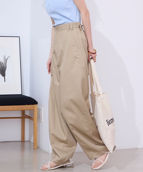 THE CRAFT CREW PRODUCTS（ザクラフトクループロダクツ）の「バックツイルカーブパンツ〈マシンウォッシャブル〉【THE CRAFT CREW PRODUCTS】（チノパンツ・レディース・ネイビー/カーキ/ベージュ/ブラック/ブラウン・M/L/S）」の18枚目の写真