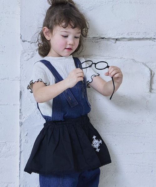 MARKEY'S（マーキーズ）の「ローンクロスステッチポイントスカート（スカート・キッズ・ホワイト/ブラック・L/M）」の2枚目の写真