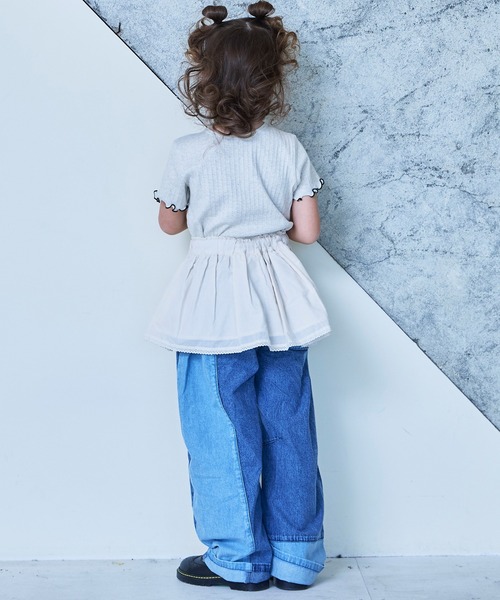 MARKEY'S（マーキーズ）の「ローンクロスステッチポイントスカート（スカート・キッズ・ホワイト/ブラック・L/M）」の7枚目の写真