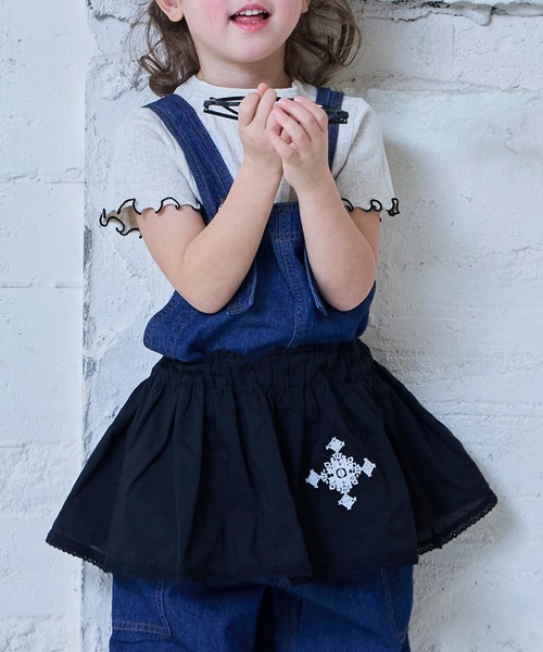 MARKEY'S（マーキーズ）の「ローンクロスステッチポイントスカート（スカート・キッズ・ホワイト/ブラック・L/M）」の9枚目の写真