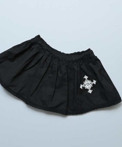 MARKEY'S（マーキーズ）の「ローンクロスステッチポイントスカート（スカート・キッズ・ホワイト/ブラック・L/M）」の8枚目の写真