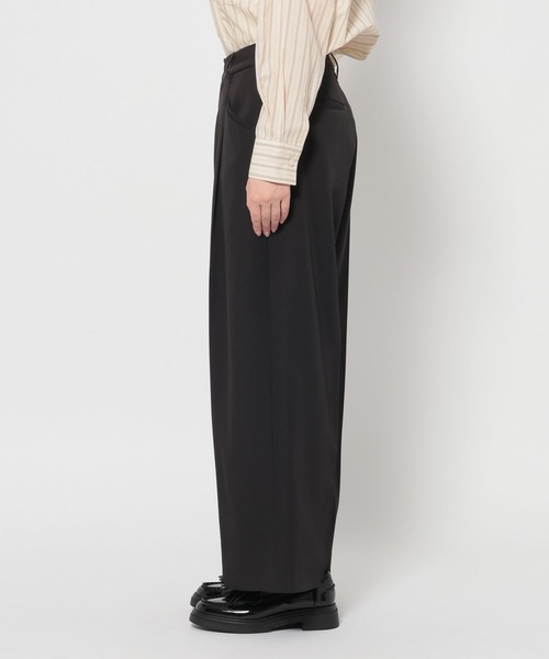 studio CLIP（スタディオクリップ）の「《ウタオ》セットアップパンツ（スラックス・レディース・サンドグレー/ブラック・LARGE/MEDIUM）」の12枚目の写真