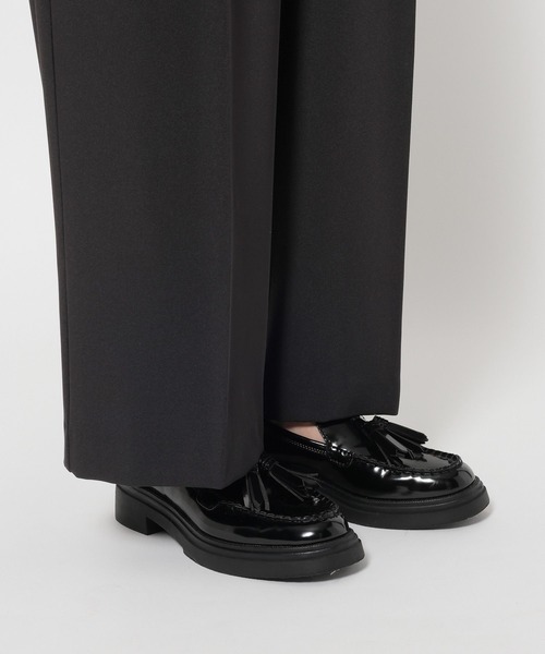 studio CLIP（スタディオクリップ）の「《ウタオ》セットアップパンツ（スラックス・レディース・サンドグレー/ブラック・LARGE/MEDIUM）」の16枚目の写真