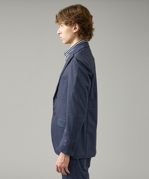 ABAHOUSE(アバハウス)の「【セットアップ対応】チェック柄 ライトポンチ ジャケット / FLEX JACKET / ストレッチ 手洗い可(セットアップ・メンズ・グレイッシュベージュ/ダークネイビー/ベージュ・44/46/48/50)」の11枚目の写真