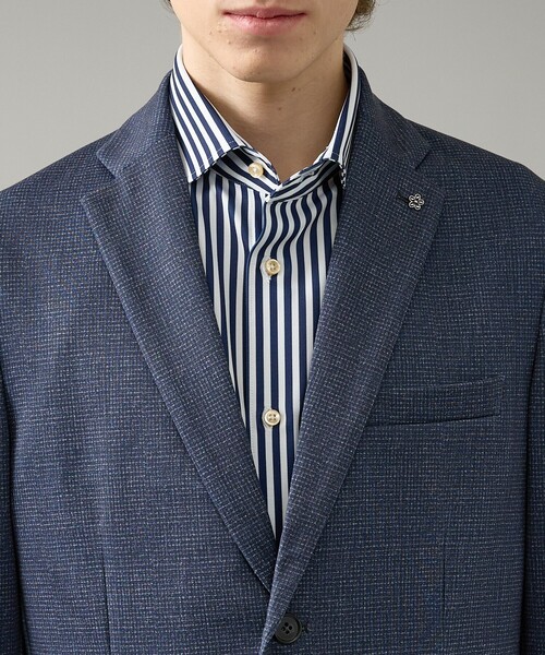 ABAHOUSE(アバハウス)の「【セットアップ対応】チェック柄 ライトポンチ ジャケット / FLEX JACKET / ストレッチ 手洗い可(セットアップ・メンズ・グレイッシュベージュ/ダークネイビー/ベージュ・44/46/48/50)」の13枚目の写真