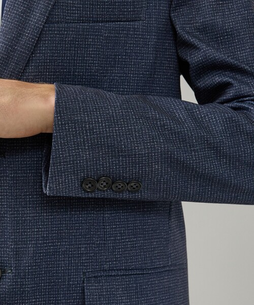 ABAHOUSE(アバハウス)の「【セットアップ対応】チェック柄 ライトポンチ ジャケット / FLEX JACKET / ストレッチ 手洗い可(セットアップ・メンズ・グレイッシュベージュ/ダークネイビー/ベージュ・44/46/48/50)」の14枚目の写真