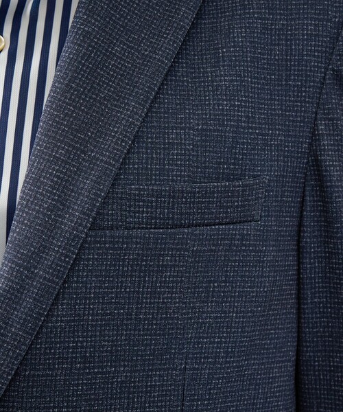 ABAHOUSE(アバハウス)の「【セットアップ対応】チェック柄 ライトポンチ ジャケット / FLEX JACKET / ストレッチ 手洗い可(セットアップ・メンズ・グレイッシュベージュ/ダークネイビー/ベージュ・44/46/48/50)」の15枚目の写真