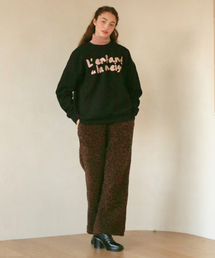 LH LEOPARD BANDING PANTS(BROWN)