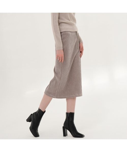 ACUD(アクド)の「Corduroy Bending Skirt _Beige(スカート・レディース・ベージュ・S/M)」の1枚目の写真