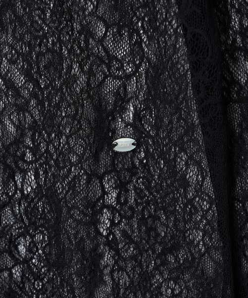 TTUDEMENT(トュードメント)の「HIGH NECK LACE SHEER TOP BLACK(Tシャツ/カットソー・レディース・その他・FREE)」の6枚目の写真