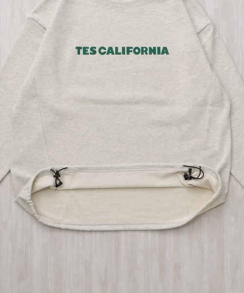 The Endless Summer（エンドレスサマー）の「【WEB / FLAG SHOP限定】TES CALIFORNIA DESIGN 裾ドローコード BIG SWEAT /オーバーサイズ・ビッグシルエット・クルーネック（スウェット・メンズ・グリーン/レッド/オレンジ/ブルー・LARGE/MEDIUM/FREE）」の6枚目の写真