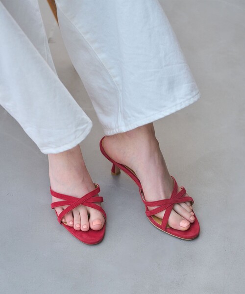 UNITED ARROWS（ユナイテッドアローズ）の「ライン ミュール（サンダル・レディース・レッド/ブラック・35/36/37/38）」の6枚目の写真