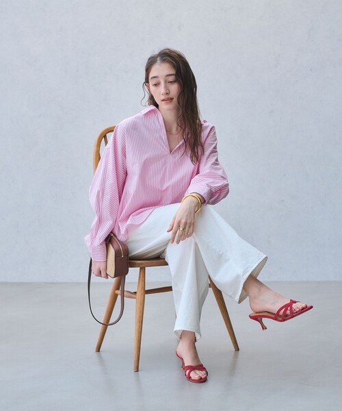 UNITED ARROWS（ユナイテッドアローズ）の「ライン ミュール（サンダル・レディース・レッド/ブラック・35/36/37/38）」の8枚目の写真