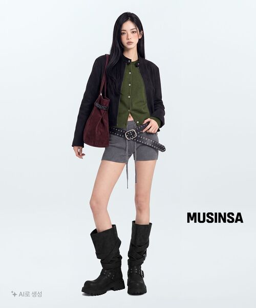 MUSINSA STANDARD WOMAN（ムシンサスタンダードウーマン）の「ウィメンズ シンセティックスエード レーサージャケット [ブラック]（ライダースジャケット・レディース・その他・LARGE/MEDIUM/SMALL/X-SMALL）」の10枚目の写真