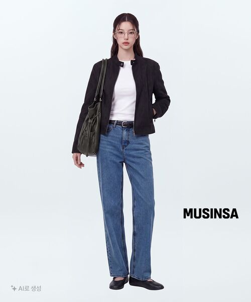 MUSINSA STANDARD WOMAN（ムシンサスタンダードウーマン）の「ウィメンズ シンセティックスエード レーサージャケット [ブラック]（ライダースジャケット・レディース・その他・LARGE/MEDIUM/SMALL/X-SMALL）」の12枚目の写真