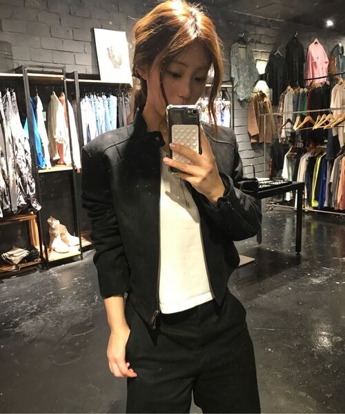 MUSINSA STANDARD WOMAN（ムシンサスタンダードウーマン）の「ウィメンズ シンセティックスエード レーサージャケット [ブラック]（ライダースジャケット・レディース・その他・LARGE/MEDIUM/SMALL/X-SMALL）」の19枚目の写真