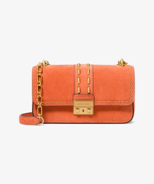MICHAEL KORS(マイケルコース)の「TRIBECA スタッズ スエード チェーン ショルダー スモール(ショルダーバッグ・レディース・オレンジ系・FREE)」の1枚目の写真