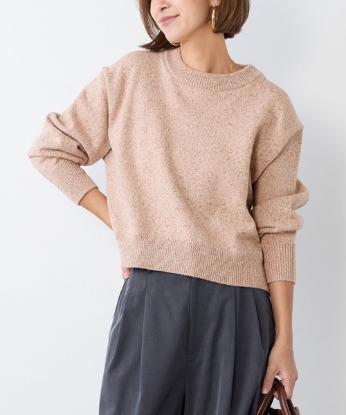 MICA&DEAL(マイカ&ディール)の「ミックスヤーンニットプルオーバー(ニット/セーター・レディース・ネイビー/ピンク/ブルー・FREE)」の3枚目の写真