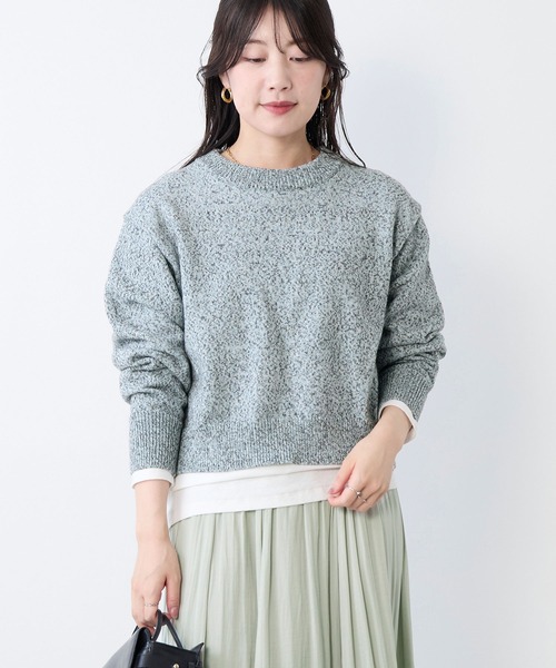 MICA&DEAL(マイカ&ディール)の「ミックスヤーンニットプルオーバー(ニット/セーター・レディース・ネイビー/ピンク/ブルー・FREE)」の17枚目の写真