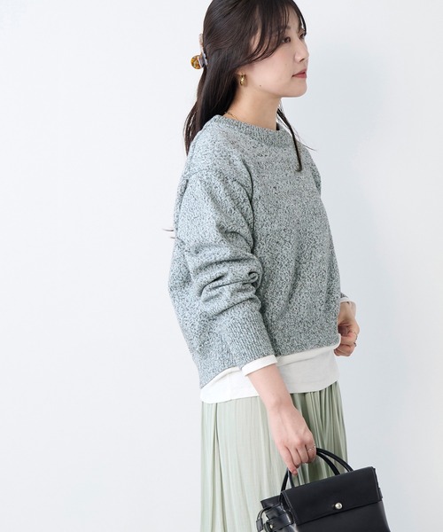 MICA&DEAL(マイカ&ディール)の「ミックスヤーンニットプルオーバー(ニット/セーター・レディース・ネイビー/ピンク/ブルー・FREE)」の18枚目の写真