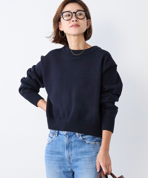 MICA&DEAL(マイカ&ディール)の「ミックスヤーンニットプルオーバー(ニット/セーター・レディース・ネイビー/ピンク/ブルー・FREE)」の4枚目の写真