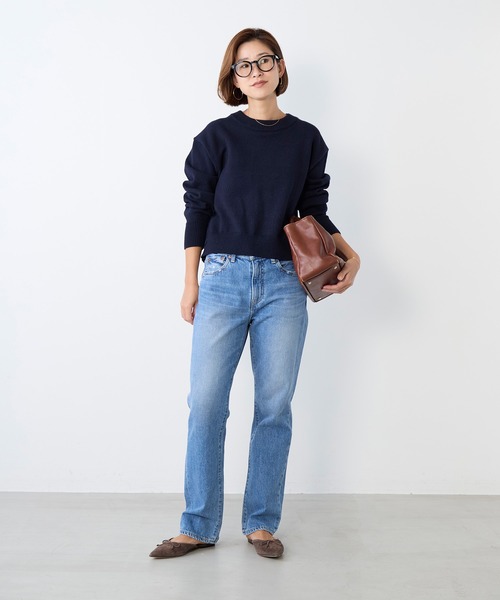 MICA&DEAL(マイカ&ディール)の「ミックスヤーンニットプルオーバー(ニット/セーター・レディース・ネイビー/ピンク/ブルー・FREE)」の7枚目の写真