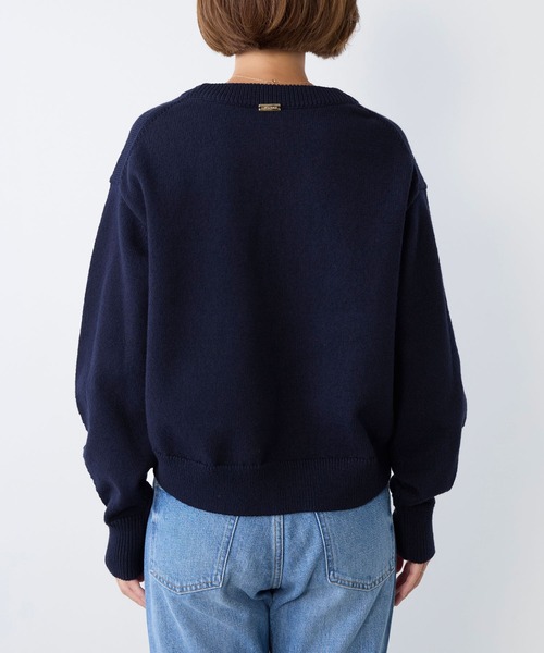 MICA&DEAL(マイカ&ディール)の「ミックスヤーンニットプルオーバー(ニット/セーター・レディース・ネイビー/ピンク/ブルー・FREE)」の12枚目の写真