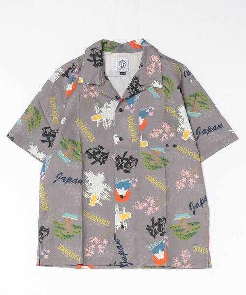 ＪＵＧＬＡＮＳ（ユグランス）の「【YOIDORE】酒 JAPAN 総柄シャツ（シャツ/ブラウス・メンズ・グレー/ブラック/ネイビー・XL/L/M）」の3枚目の写真