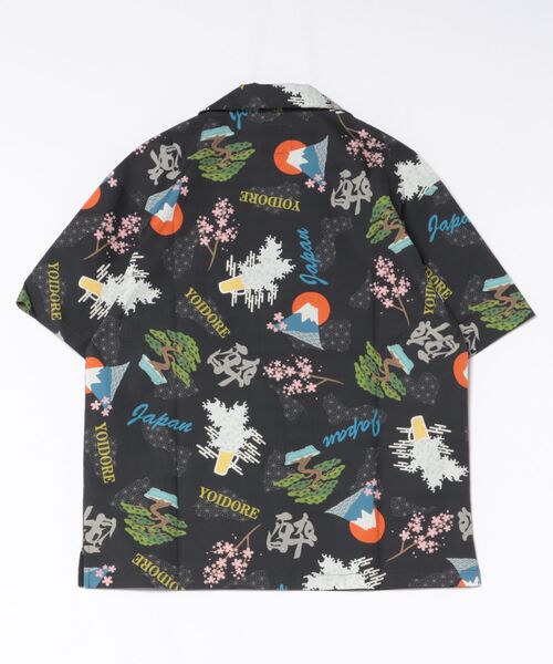 ＪＵＧＬＡＮＳ（ユグランス）の「【YOIDORE】酒 JAPAN 総柄シャツ（シャツ/ブラウス・メンズ・グレー/ブラック/ネイビー・XL/L/M）」の4枚目の写真