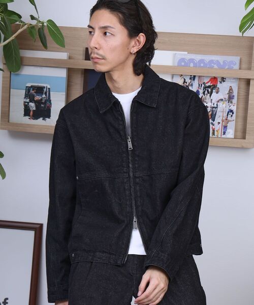 FFEIN(フェイン)の「【FFEIN(フェイン)】13oz袖切り替えスラブデニムJK / ダブルジップ リベット ライトアウター【セットアップ対応】(ブルゾン・メンズ・ベージュ/ブラック/ネイビー・SMALL/MEDIUM/LARGE)」の6枚目の写真