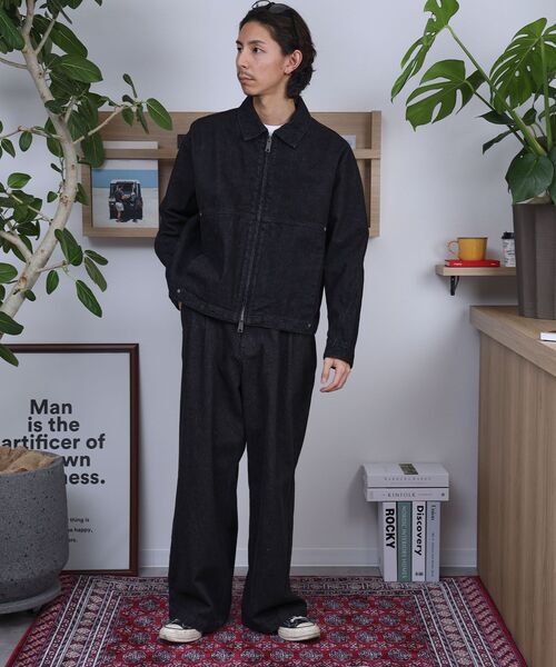 FFEIN(フェイン)の「【FFEIN(フェイン)】13oz袖切り替えスラブデニムJK / ダブルジップ リベット ライトアウター【セットアップ対応】(ブルゾン・メンズ・ベージュ/ブラック/ネイビー・SMALL/MEDIUM/LARGE)」の7枚目の写真