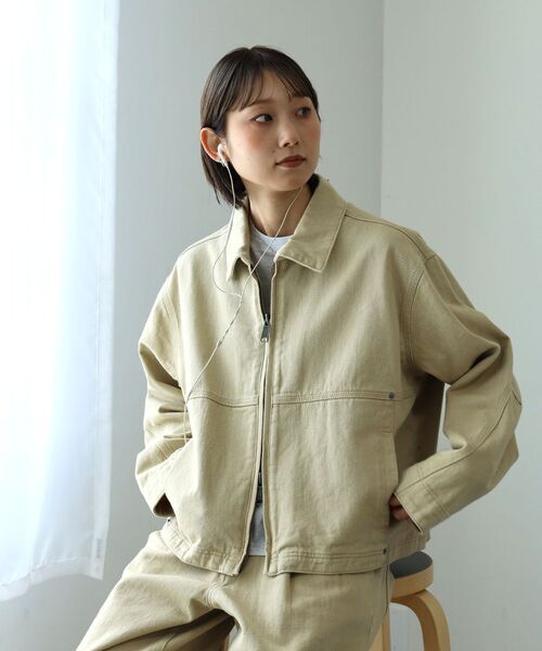 FFEIN(フェイン)の「【FFEIN(フェイン)】13oz袖切り替えスラブデニムJK / ダブルジップ リベット ライトアウター【セットアップ対応】(ブルゾン・メンズ・ベージュ/ブラック/ネイビー・SMALL/MEDIUM/LARGE)」の10枚目の写真
