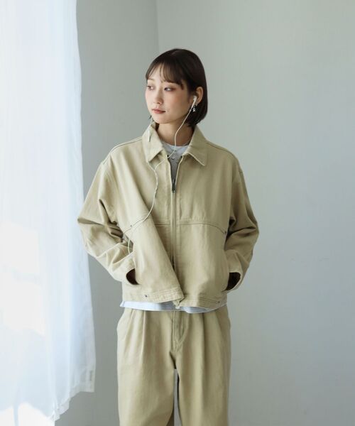 FFEIN(フェイン)の「【FFEIN(フェイン)】13oz袖切り替えスラブデニムJK / ダブルジップ リベット ライトアウター【セットアップ対応】(ブルゾン・メンズ・ベージュ/ブラック/ネイビー・SMALL/MEDIUM/LARGE)」の11枚目の写真