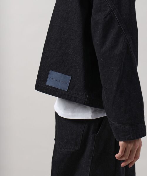 FFEIN(フェイン)の「【FFEIN(フェイン)】13oz袖切り替えデニムJK / ダブルジップ デニム スラブ リベット ライトアウター【セットアップ対応】(ブルゾン・メンズ・ベージュ/ブラック/ネイビー・SMALL/MEDIUM/LARGE)」の4枚目の写真