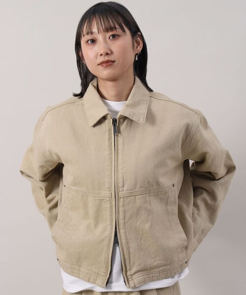 FFEIN(フェイン)の「【FFEIN(フェイン)】13oz袖切り替えデニムJK / ダブルジップ デニム スラブ リベット ライトアウター【セットアップ対応】(ブルゾン・メンズ・ベージュ/ブラック/ネイビー・SMALL/MEDIUM/LARGE)」の6枚目の写真