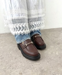ビット モチーフ 厚底 ローファー /61108
