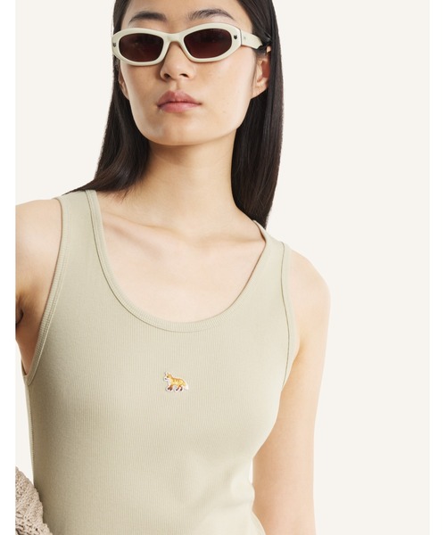 Maison Kitsune（メゾンキツネ）の「NATURAL BABY FOX RIBBED TANK DRESS（ワンピース・レディース・ライトオリーブ・L/M/S/XS）」の6枚目の写真