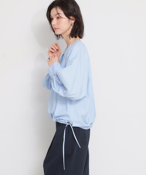 THE SHOP TK (ザ ショップ ティーケー )の「キーネックストライプドロストシャツブラウス(シャツ/ブラウス・レディース・ブルー系7/ホワイト系5/ピンク系7・99)」の12枚目の写真