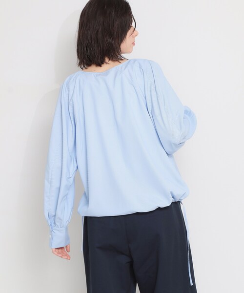 THE SHOP TK (ザ ショップ ティーケー )の「キーネックストライプドロストシャツブラウス(シャツ/ブラウス・レディース・ブルー系7/ホワイト系5/ピンク系7・99)」の13枚目の写真