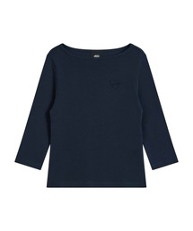 (W) BOAT NECK 3/4 SLEEVE T-SHIRT