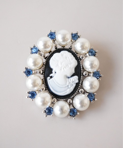 Port（ポート）の「【 Port / ポート 】 クラシック パール カメオ ブローチ（ブローチ/コサージュ・レディース・ホワイト/ブルー/ブラック・FREE）」の12枚目の写真