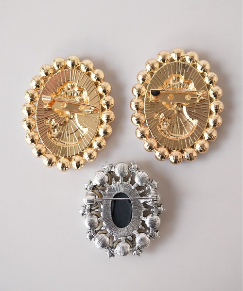 Port（ポート）の「【 Port / ポート 】 クラシック パール カメオ ブローチ（ブローチ/コサージュ・レディース・ホワイト/ブルー/ブラック・FREE）」の7枚目の写真