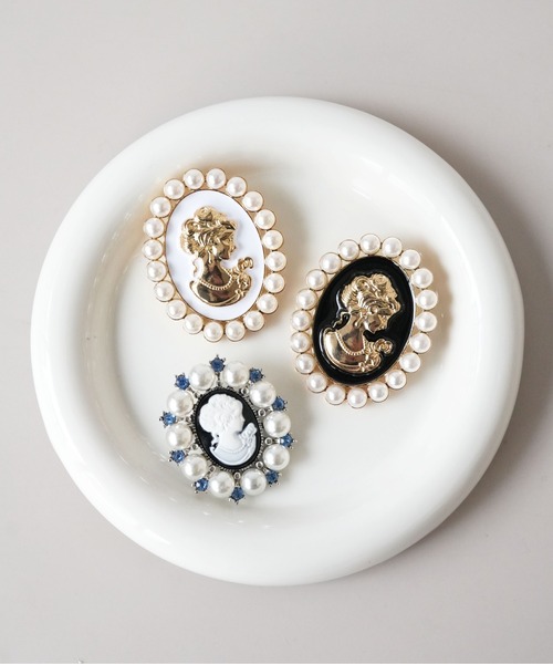 Port（ポート）の「【 Port / ポート 】 クラシック パール カメオ ブローチ（ブローチ/コサージュ・レディース・ホワイト/ブルー/ブラック・FREE）」の14枚目の写真