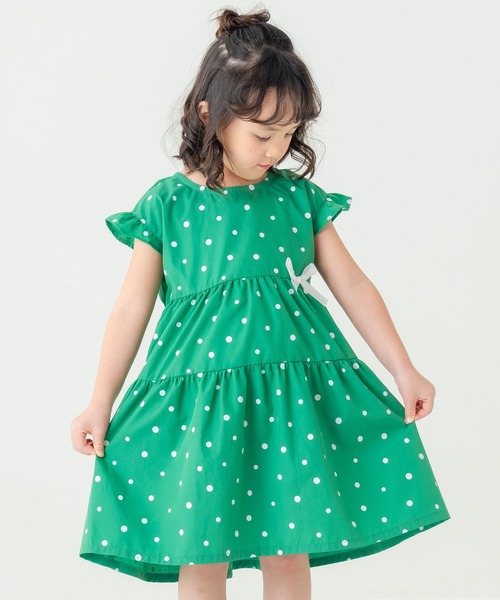 SUNDAYS SUN(サンデイズ サン)の「【くるっとかわいい】ティアードワンピース(ワンピース・キッズ・ブルー/ブラック/レッド/グリーン・130/120/110/100/90)」の2枚目の写真