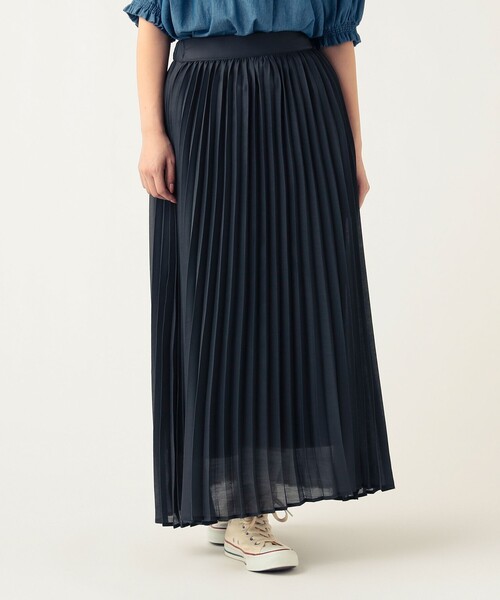 BEAMS HEART(ビームスハート)の「シアー プリーツ スカート(スカート・レディース・チャコールグレー/ベージュ/ダークブラウン・FREE)」の15枚目の写真