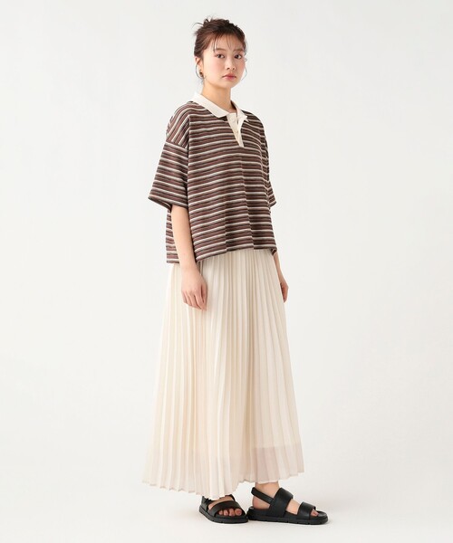 BEAMS HEART(ビームスハート)の「シアー プリーツ スカート(スカート・レディース・チャコールグレー/ベージュ/ダークブラウン・FREE)」の17枚目の写真