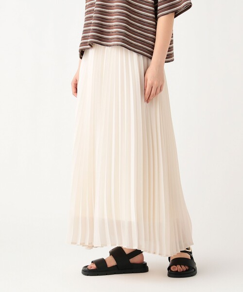 BEAMS HEART(ビームスハート)の「シアー プリーツ スカート(スカート・レディース・チャコールグレー/ベージュ/ダークブラウン・FREE)」の18枚目の写真