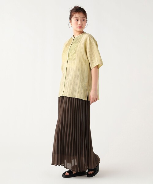 BEAMS HEART(ビームスハート)の「シアー プリーツ スカート(スカート・レディース・チャコールグレー/ベージュ/ダークブラウン・FREE)」の21枚目の写真