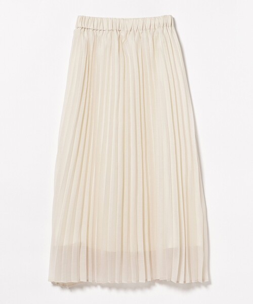 BEAMS HEART(ビームスハート)の「シアー プリーツ スカート(スカート・レディース・チャコールグレー/ベージュ/ダークブラウン・FREE)」の4枚目の写真